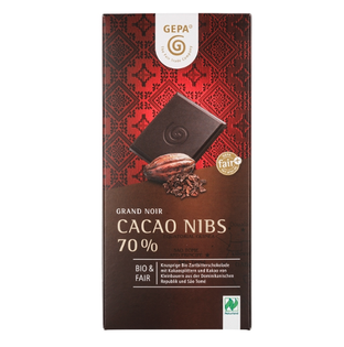 Bio Schokolade Kakao Nibs 70% Kakao, vegan