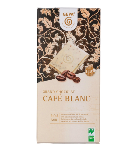 Bio Schokolade Café Blanc