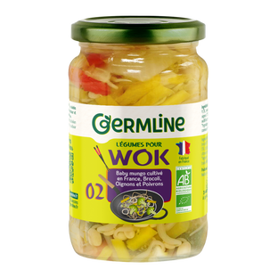 Légumes wok haricots mungo brocoli oignons poivrons bio