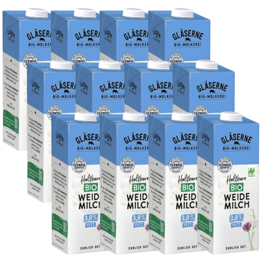 Bio H-Weidemilch 3,8%, Karton 12 Stk.