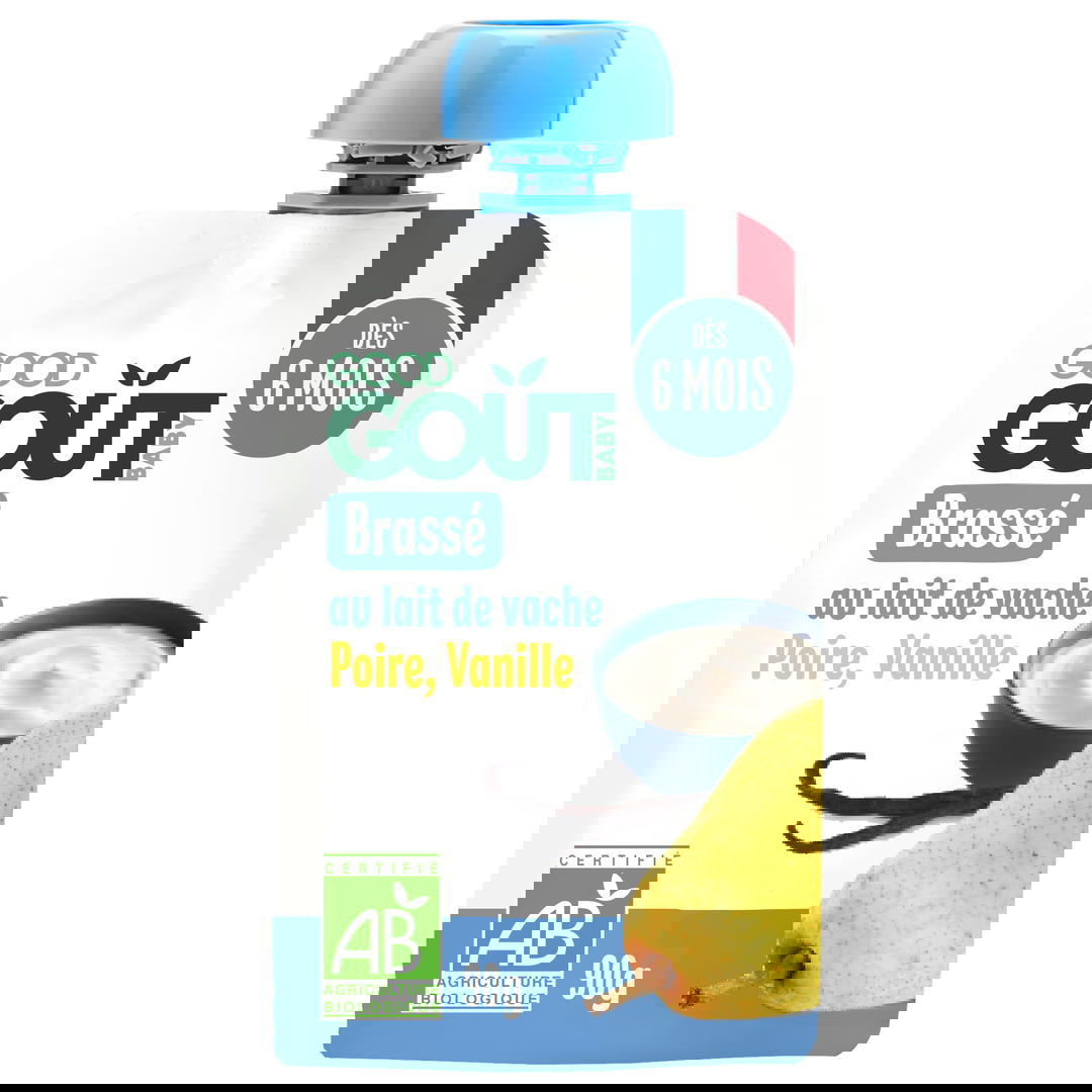 Gourde Brassé Poire Vanille Bio (dès 6 mois) - 90g