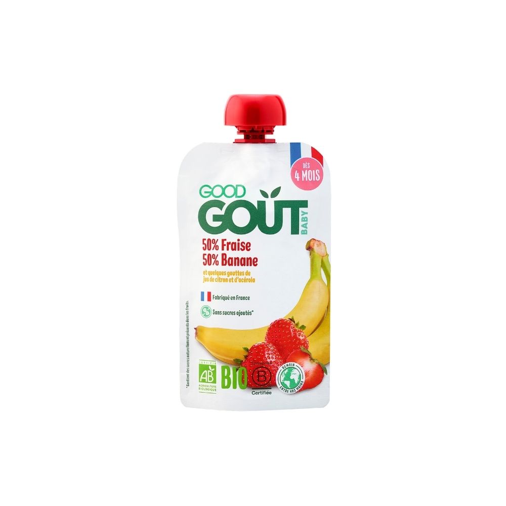 Gourde Fraise Banane Bio (dès 4 mois) - 120g