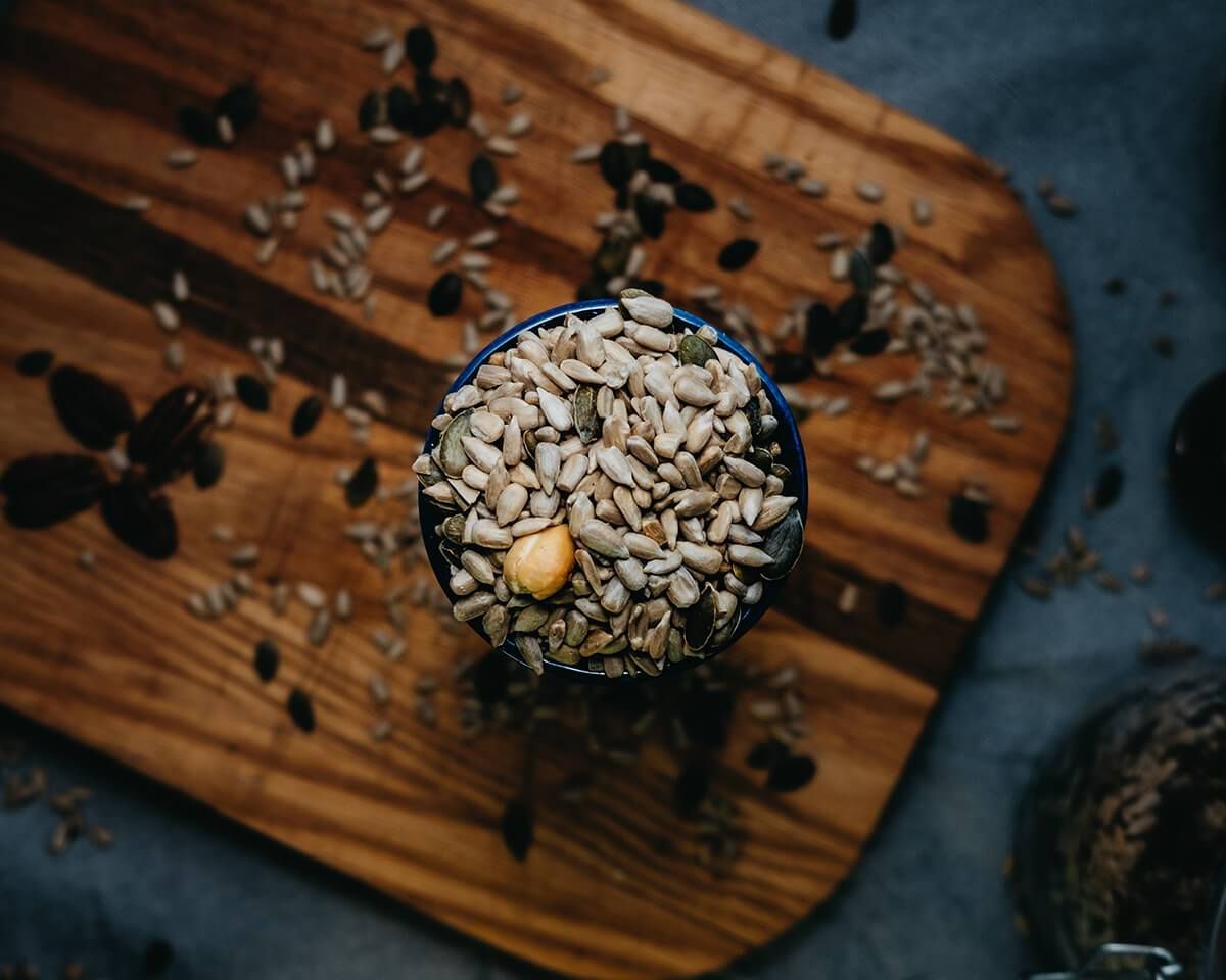 Graines et légumineuses en sachet kraft