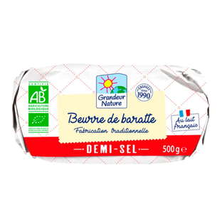 Beurre de baratte demi-sel bio