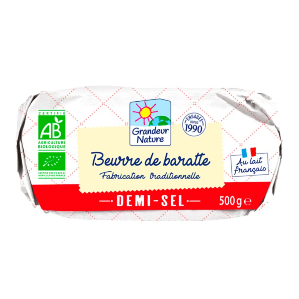 Beurre de baratte demi-sel bio