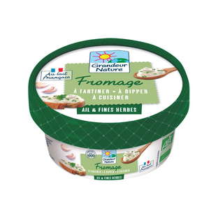 Fromage frais à tartiner ail et fines herbes bio