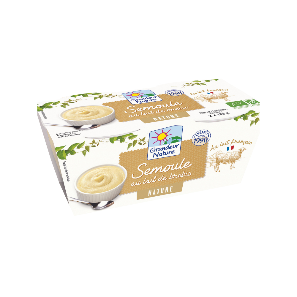 Semoule au lait de brebis bio x2