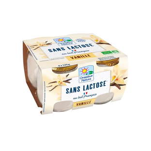 Spécialité Laitière Vanille Délactosée Bio x4