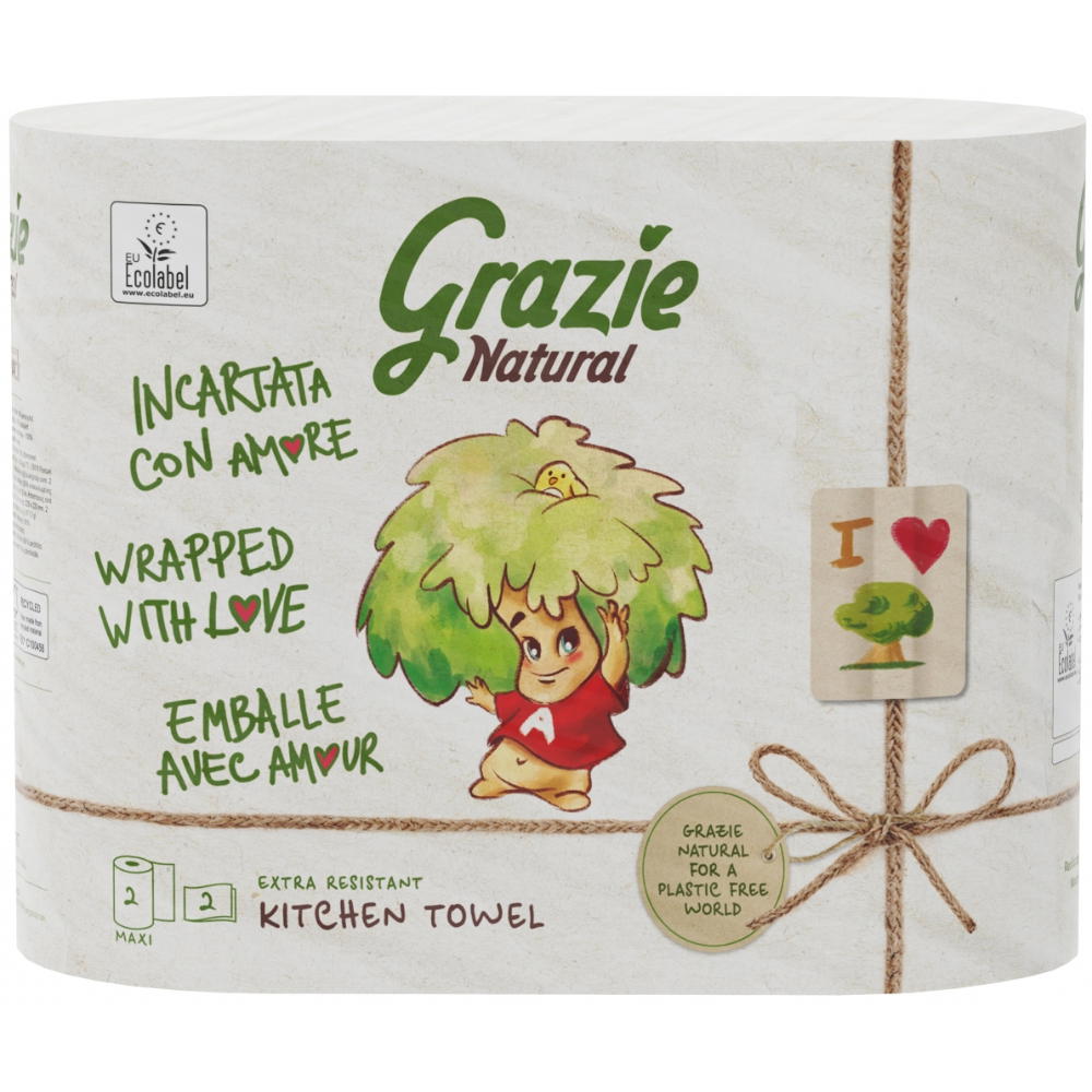 Küchentücher 2-lagig, 100 Blatt, 2 Rollen