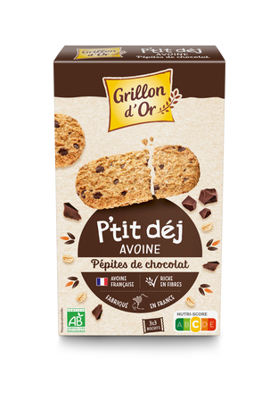 Biscuits Petit Déjeuner Avoine Chocolat Bio