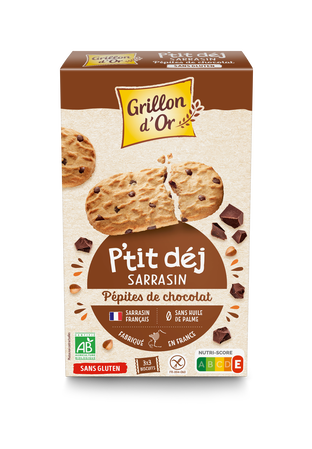 P'tit dej sarrasin et pépites de chocolat sans gluten bio