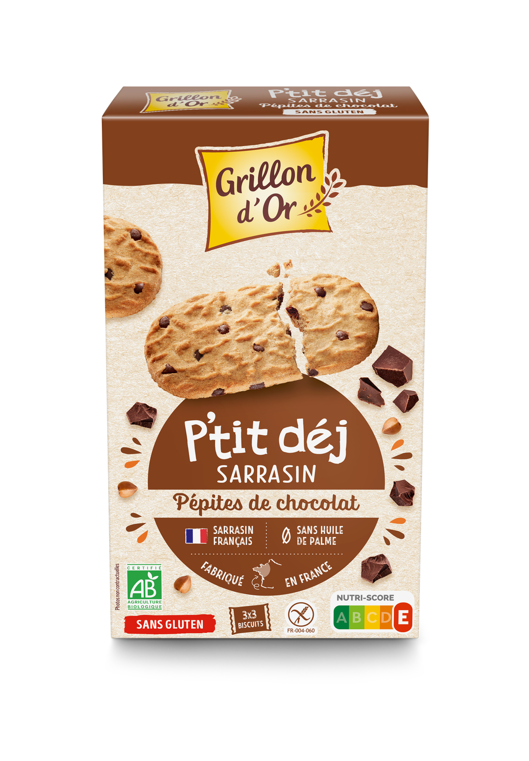 P'tit dej sarrasin et pépites de chocolat sans gluten bio