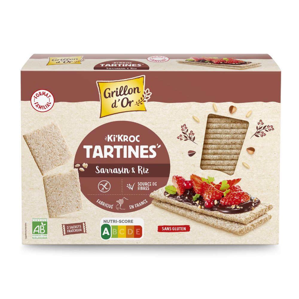 Tartines ki'kroc sarrasin et riz bio