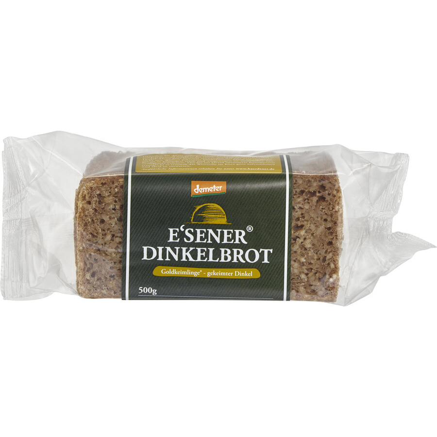 Bio E'sener Dinkelbrot mit frischen Goldkeimlingen, demeter