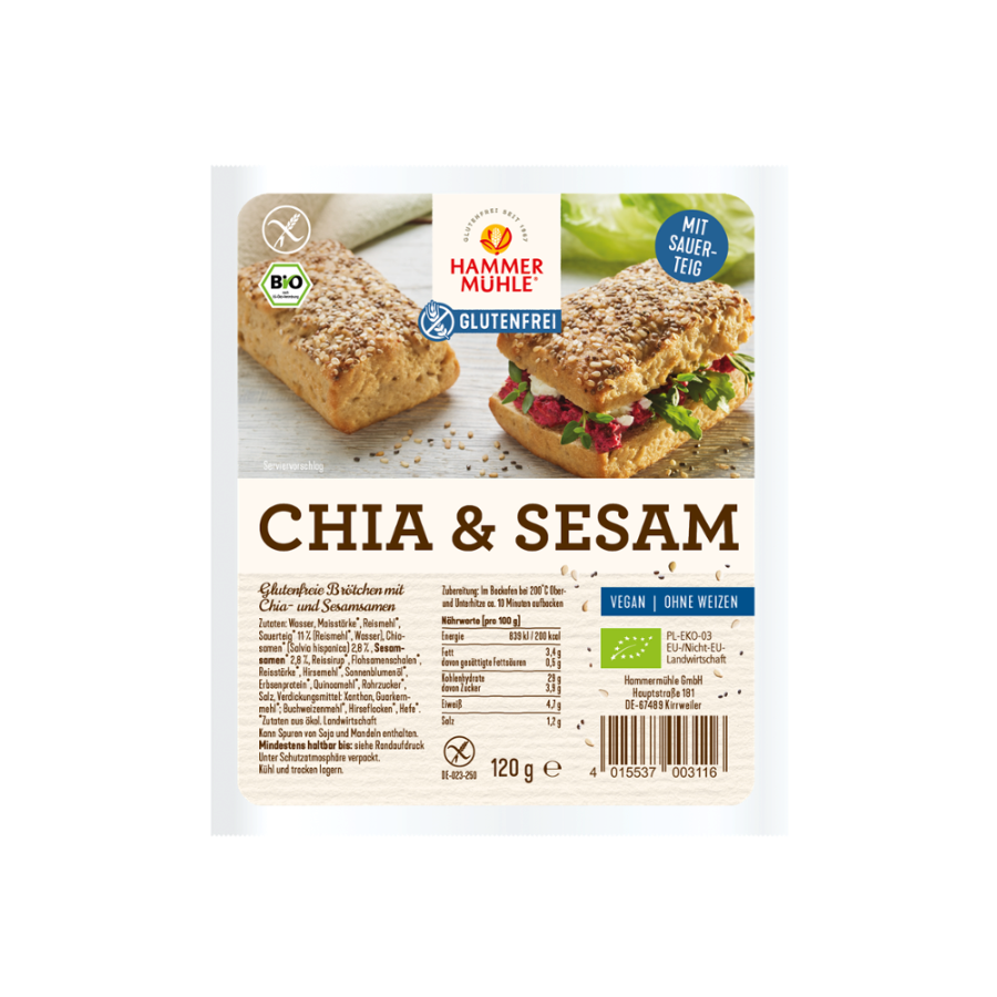 Bio Brötchen Chia-Sesam
