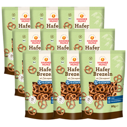 Bio Haferbrezeln mit Salz, glutenfrei, Karton 9 Stk.