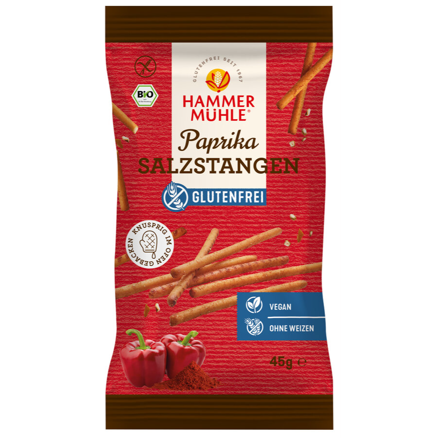 Bio Salzstangen Paprika, glutenfrei