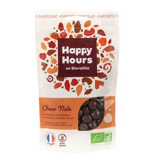 Cacahuètes enrobées de chocolat bio