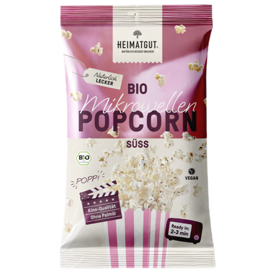 Bio Mikrowellen-Popcorn süß