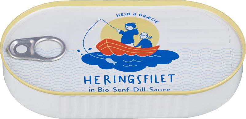 Heringsfilets in Bio Senf-Dill-Sauce