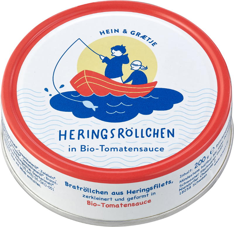 Heringsröllchen in Bio Tomatensauce