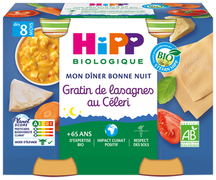 Gratin de Lasagnes au Céléri Bio 2X190g (dès 8 mois)