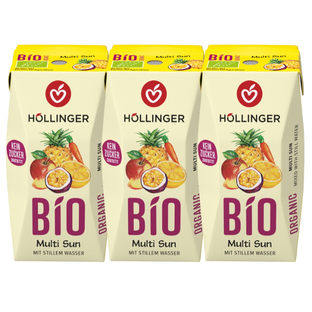 Bio Multifruchtsaft mit Wasser, 3 Stück