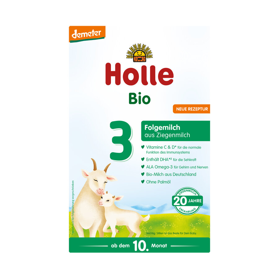 Bio Folgemilch 3 aus Ziegenmilch, ab dem 10. Monat, demeter