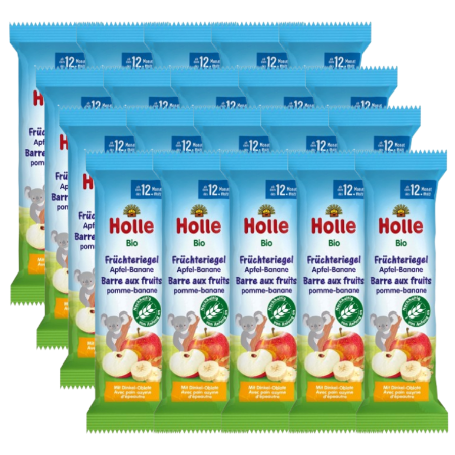Bio Früchteriegel Apfel-Banane, ab 12. Monat, Karton 20 Stk.