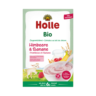 Bio Ziegenmilchbrei Himbeere & Banane, glutenfrei