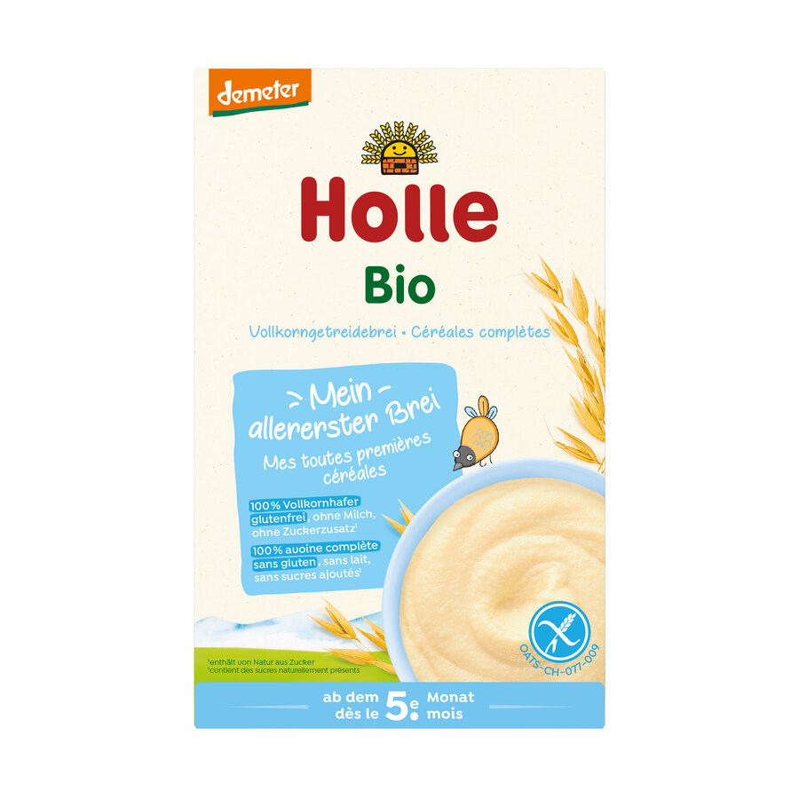 Bio Vollkorngetreidebrei Hafer, glutenfrei, demeter