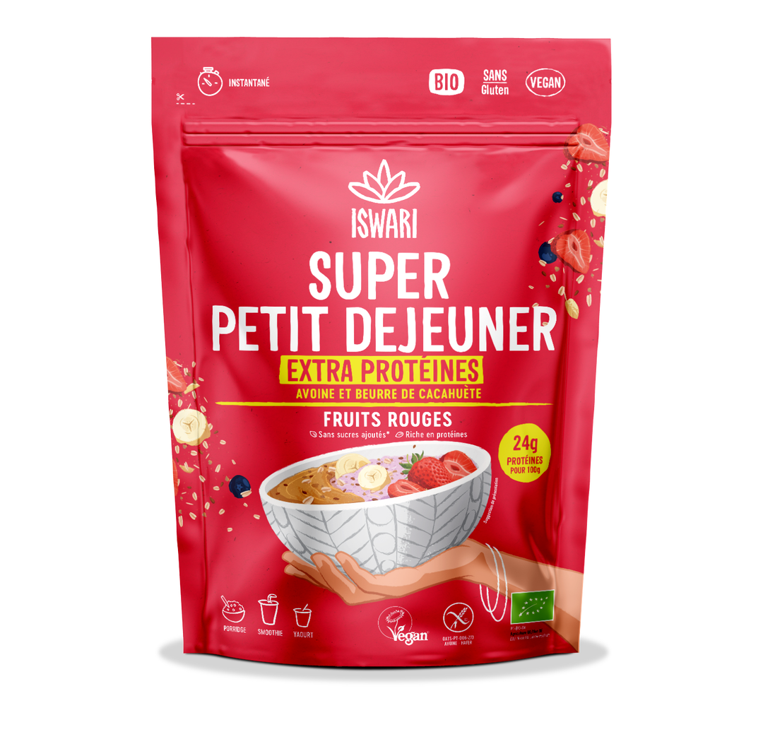 Petit Déjeuner Extra Protéiné Fruits Rouges Cacahuètes Bio