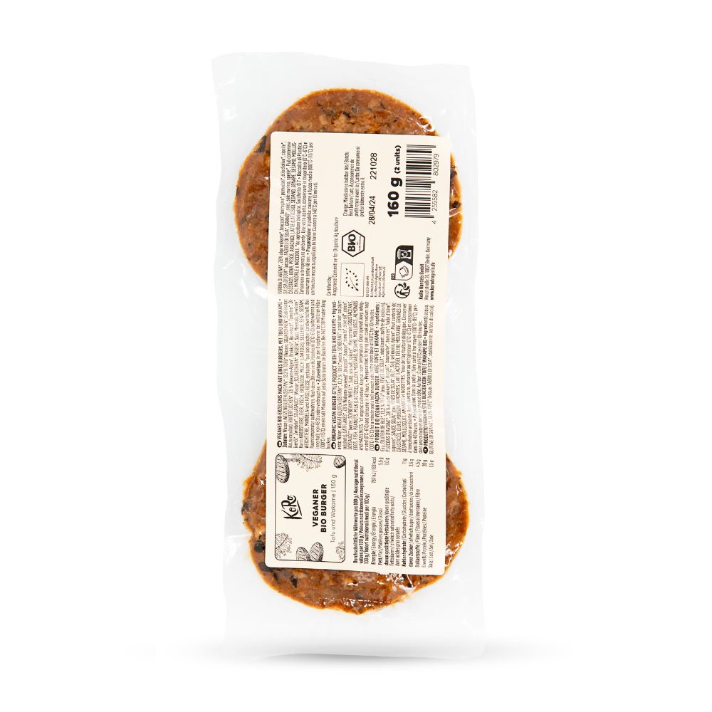 Burger vegan au tofu et wakamé bio