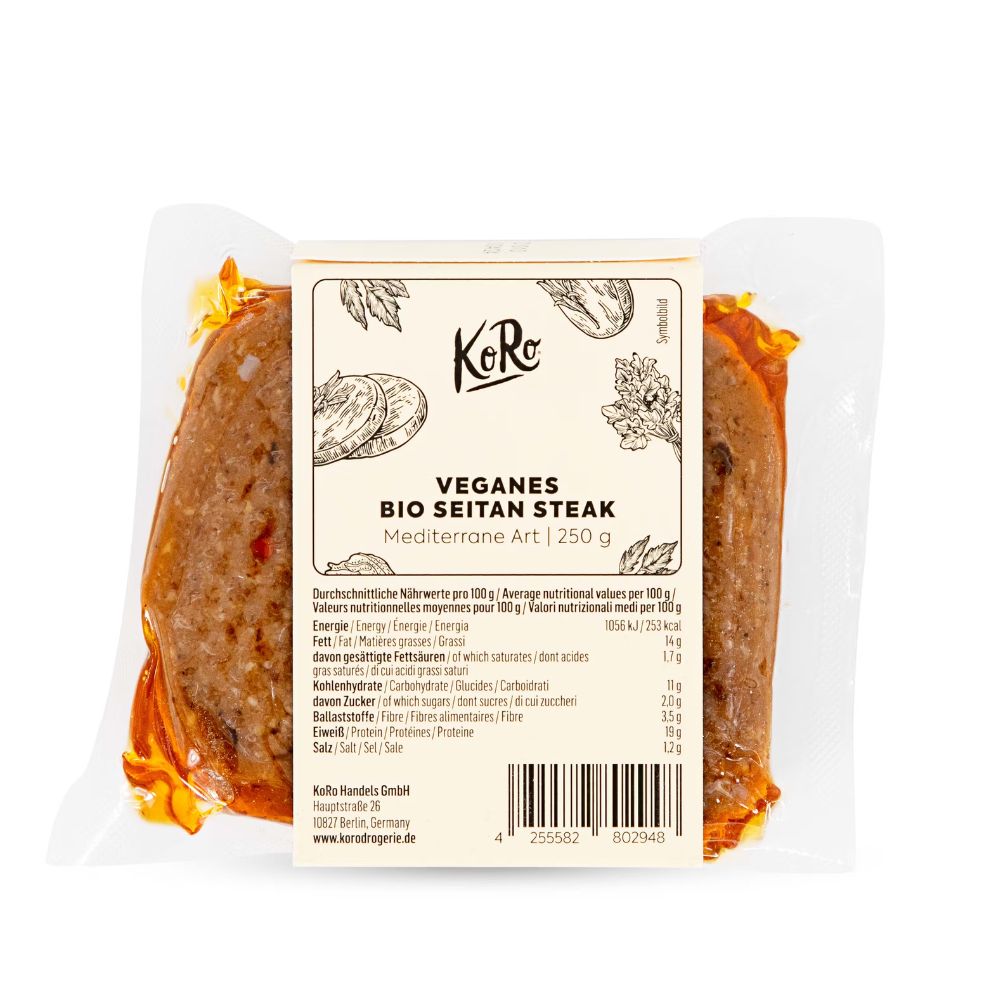 Steak de seitan à la méditerranéenne bio