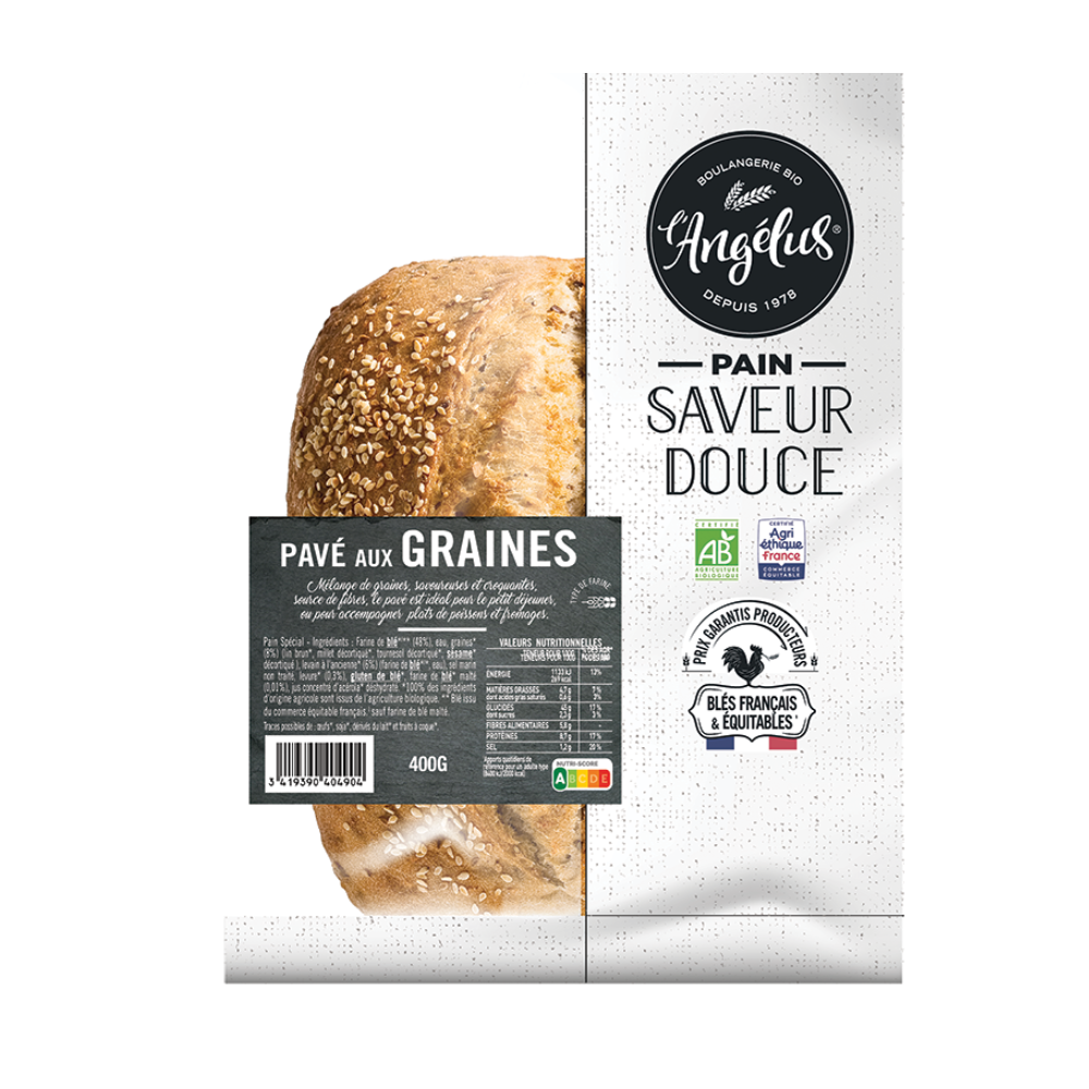 Pavé aux graines bio et equitable - à cuire