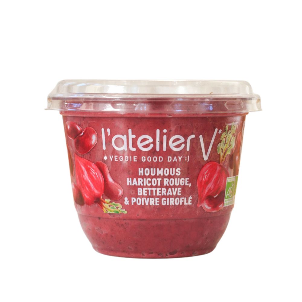 Houmous de haricot rouge, betterave et poivre giroflé bio