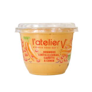 Houmous de Lentille Corail, Carotte et Cumin Bio
