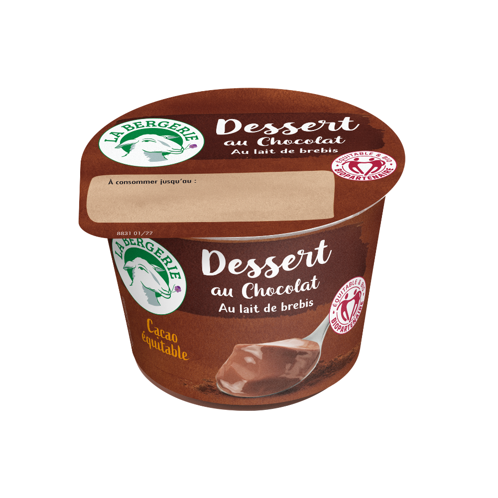 Dessert brebis au chocolat bio et équitable