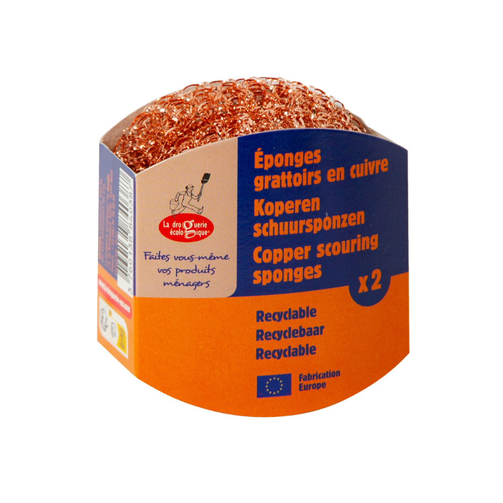 Éponges Grattoirs en Cuivre x 2