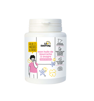 Huile de bourrache et onagre - beauté de la peau x 120