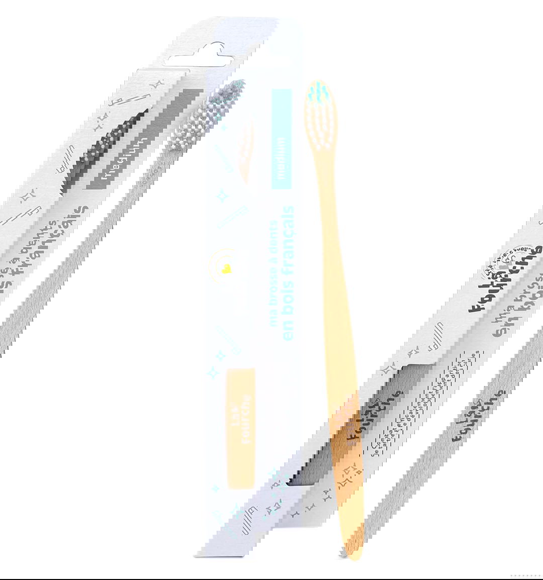 Brosse à dents en bois français medium