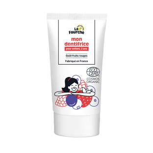 Dentifrice enfant aux fruits rouges certifié Cosmos Organic sans fluor
