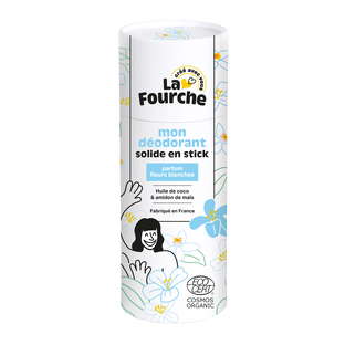 Déodorant Solide en Stick Fleurs Blanches Certifié Cosmos Organic