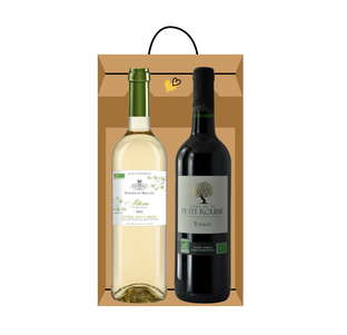 Duo de vin blanc et rouge bio