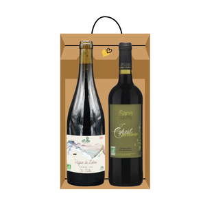 Duo de vin rouge bio