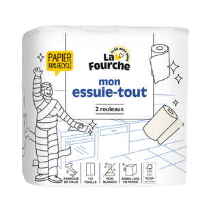 Essuie tout papier 100% recyclé x 2