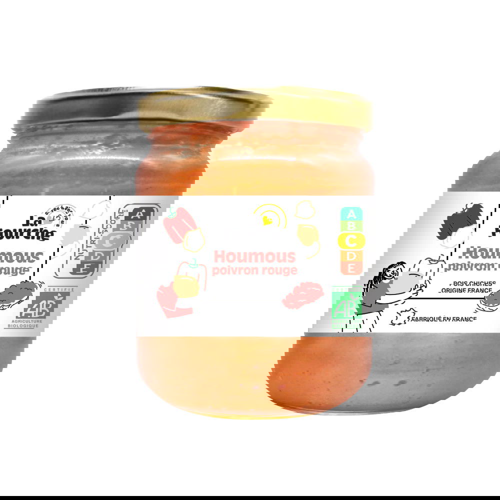 Houmous poivron rouge bio