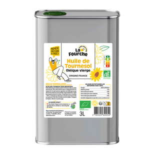 Huile de Tournesol Vierge Origine France Bio - 3L