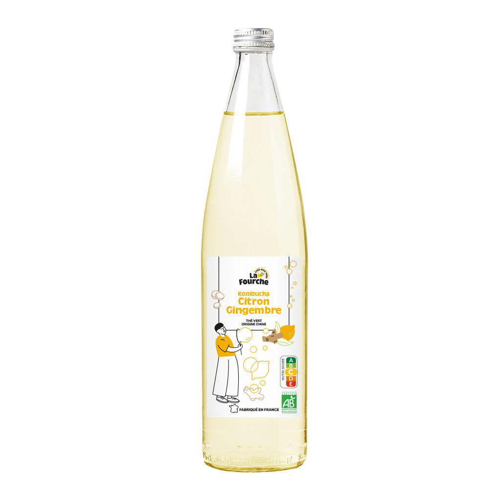 Kombucha citron gingembre bio
