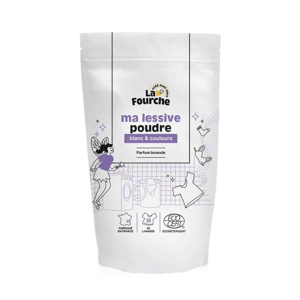 Lessive en Poudre Blanc & Couleurs Certifiée Ecodétergent